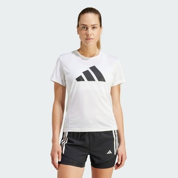 adidas 愛迪達 短袖上衣 女款 運動 亞規 RUN IT TEE 白黑 IN0111 (S2741)