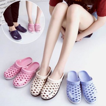 夏季越南溫突一家三口休閑包頭拖鞋男女涼拖兩穿女洞洞鞋女沙灘鞋