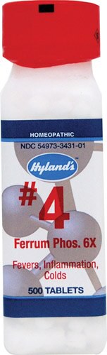 Hyland's No 4 Ferrum Phos 6x 1 g - 500 Tablets