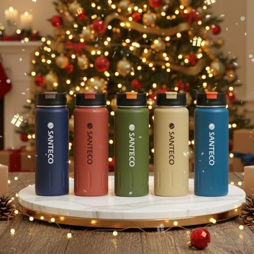 【 Santeco 】 野趣探索系列 KOTKA 戶外掀蓋保溫瓶 (710ml)海洋藍 射手座生日/ 出國旅遊/防凝水珠/保溫保冷/暖心禮