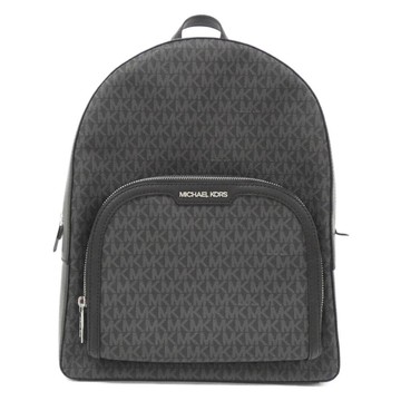 MICHAEL KORS 經典老花大款後背包 防刮PVC塗層帆布 雙肩包 後背包 M08964 黑色MK(現貨)▶指定Outlet商品5折起☆現貨【送禮首選★APP下單點數4倍送】