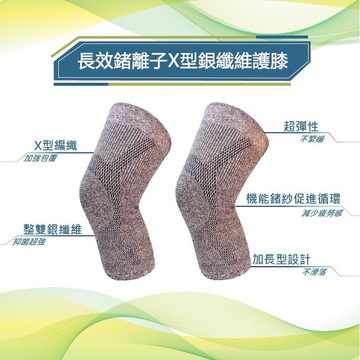 竹炭銀纖維抑菌維雕塑內褲2件組+長效鍺離子X型銀纖維護膝一雙