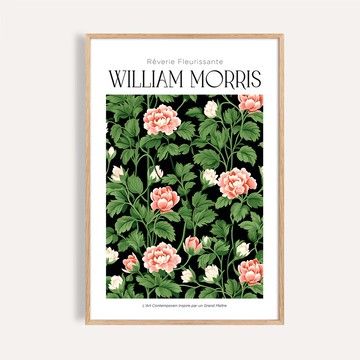 古典綠花紋 / 威廉莫里斯風格 花卉圖騰 掛畫 海報 畫芯 無框畫