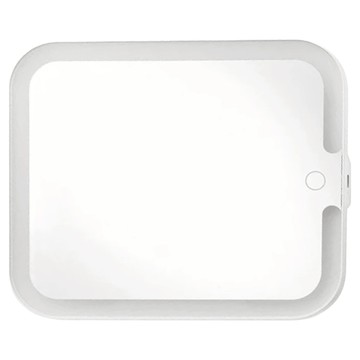 Kinyo LED大鏡面清亮化妝鏡 附Type-C充電線 + 拭淨布 BM-085 405g 230 x 200 x 16mm  白色