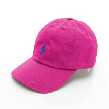 Ralph Lauren 小馬logo刺繡棒球帽(紫粉/藍logo)
