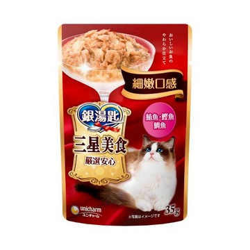 Unicharm嬌聯 三星美食細嫩口感餐包鮪魚＋鰹魚＋鯛魚*6