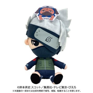 日谷火影忍者 旗木卡卡西 少年篇Q版 坐姿毛絨玩偶
