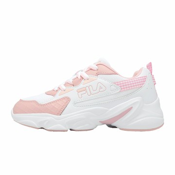 Fila 休閒鞋 Hidden Tape 11 女鞋 白 粉紅 皮革 老爹鞋 5C921Z155