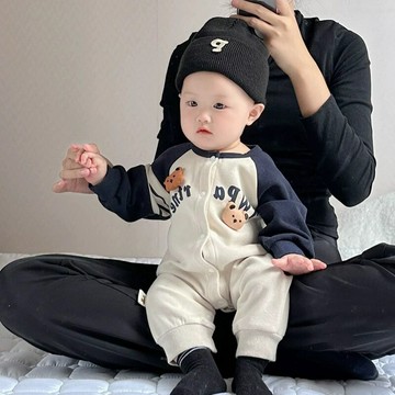 【原創版權】超萌洋氣初秋嬰兒衣服春秋款百天男寶寶連體衣韓版鑫弘-萌寶童裝可開發票