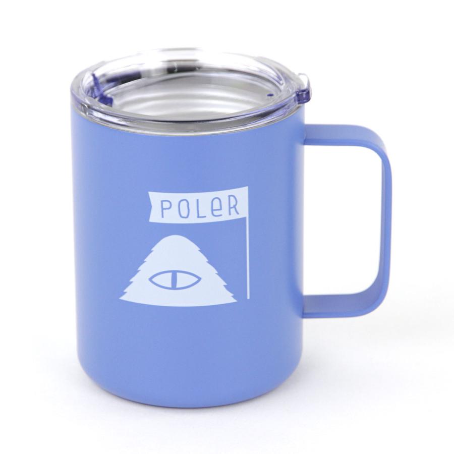 ポーラー マグカップ メンズ レディース POLER アウトドア キャンプマグカップ 蓋つき INSULATED MUG POP BLUE 223ACM9104