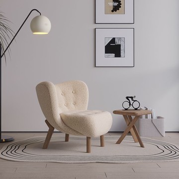 免運 中古風設計師網紅單人沙發椅客廳輕奢極簡陽臺民宿復古臥室小沙發115-SFY 保售後 快速出貨