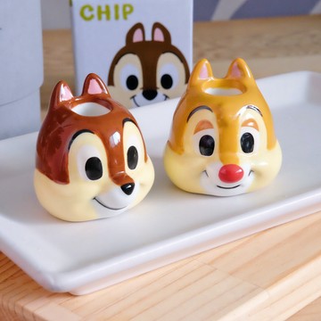 【迪士尼Disney】🇯🇵日本商品 奇奇蒂蒂陶瓷牙刷架 Chip 'n' Dale 花栗鼠雙胞胎 日落小物 生日禮物