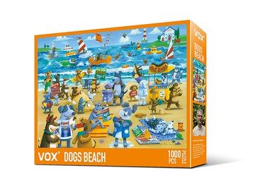 1000片毛小孩在海灘拼圖, 使用荷蘭進口藍板