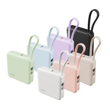 amuok Cube迷你雙線行動電源-黑色/藍色/綠色/奶茶色/粉色/紫色/白色