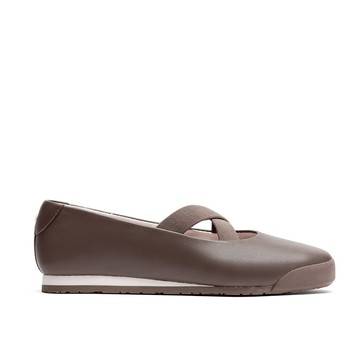 Clarks 藝動小鹿-Craft Deer J女款真皮交叉瑪莉珍鞋(棕色)CLF87765C