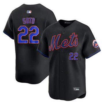 紐約大都會隊男士棒球服 New York Mets 22# Soto 大碼刺繡球衣