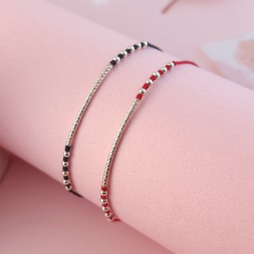 GIUMKA．紅線蠟繩手鍊．925純銀