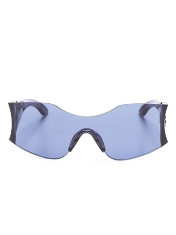 Balenciaga Eyewear - Hourglass mask-frame sunglasses - women - Acetate - One Size - Blue