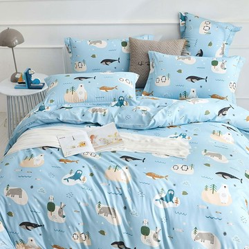 鋪棉兩用被套-雙人 / 6x7尺 / 奧地利天絲 / 陸海集遊 台灣製