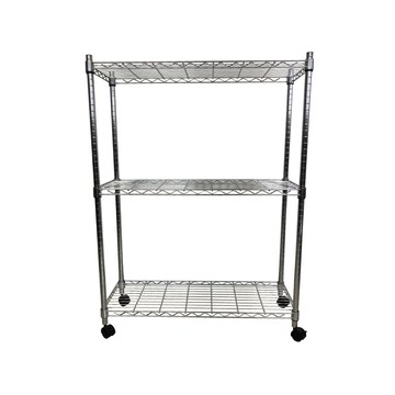我塑我形 90 x 35 x 125 cm MIT耐重移動式萬用鐵力士鍍鉻三層收納架 置物架 鐵力士架 三層架