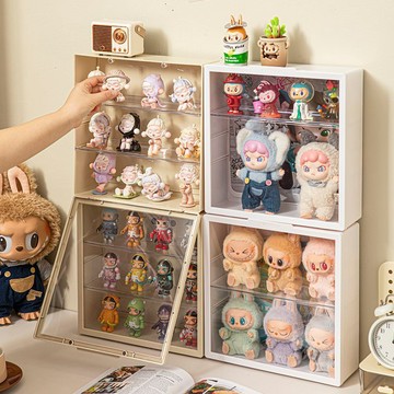 臺灣/✨收納盒 展示櫃 透明 /labubu展示盒壁掛式盲盒收納盒手辦娃娃公仔掛牆展示相框架免打孔