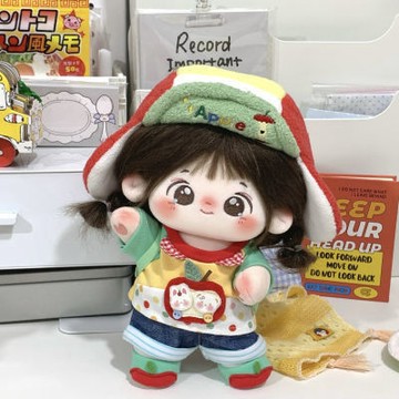 台灣出貨 不加甜可哥“蘋果小跑”20cm娃衣 20公分棉花 娃娃娃衣 可愛套裝衣服 玩偶換裝 娃娃配件 娃娃裝