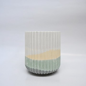 童話中的夕陽與山-水泥盆/泥作盆栽/水泥/花盆