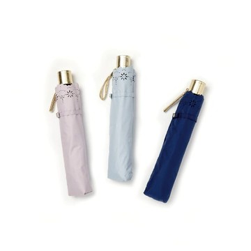 MECOVER 韓系降溫防曬輕量傘-簍空花邊(3色任選) - 淺水藍