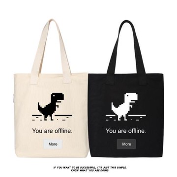 谷歌IT狂人周邊程序員印花帆布包補習袋托特包男生單肩包手提包