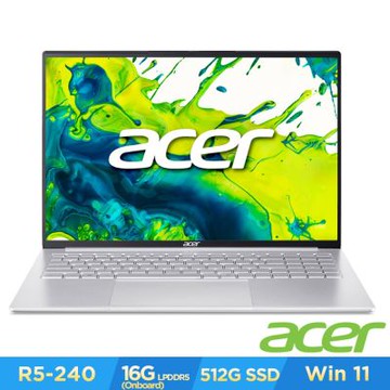 Acer 宏碁 Swift Lite SFL16-41M-R10R 16吋輕薄筆電(R5-240/16G/512G/Win11)