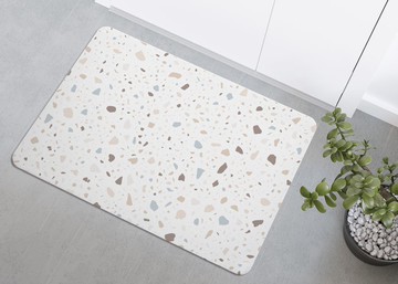 莫蘭迪石子- 復古藍  - 硅藻土地墊(硬式)