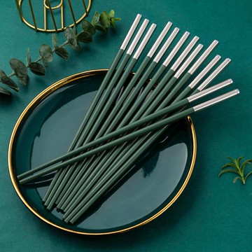 高端合金筷子商用餐飲餐飲酒店專用公筷高檔耐高溫不發霉北歐輕奢