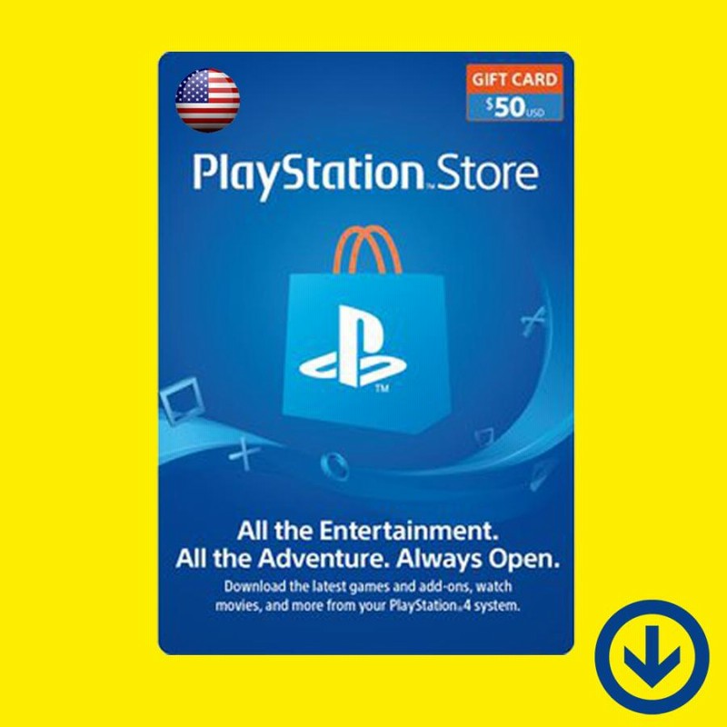 コード通知】PlayStation Network Card $50