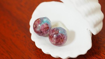 晴空下的花之手作耳釦