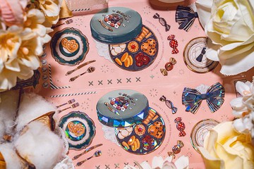 迷迭香 PET 紙膠帶 貝殼光 水晶油墨 特殊工藝 台灣製 10米卷