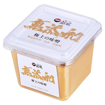 菊鶴 無添加味噌 台灣國產白米 非基改黃豆  500g  1盒