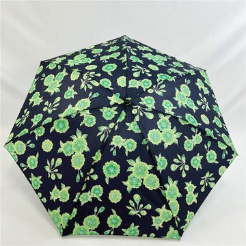 出口韓國ungaro訂單!滿版花朵三折手動防曬女士便攜折疊晴雨傘女