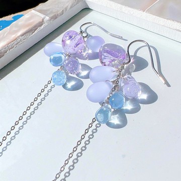 淚滴紫耳夾，低過敏性醫療級不鏽鋼 0036