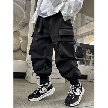 童裝男童春裝褲子春秋款2026新款兒童中大童春季男孩工裝褲長褲潮