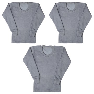 MI MI LEO MIT 厚刷毛保暖衣 3件  M  淺灰色