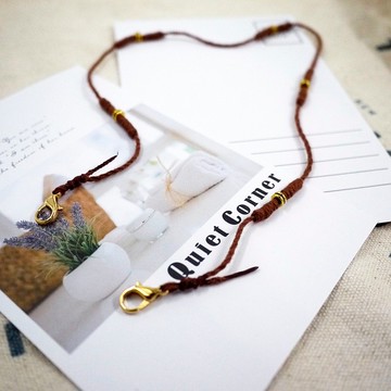 編織簡約日常口罩鍊  佐一杯咖啡