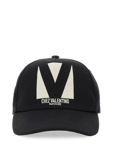 valentino garavani "chez valentino" embroidered baseball cap