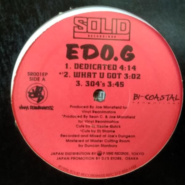 12inchレコード　 ED   DEDICATED