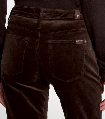 7 For All Mankind Calie Straight mid-rise cotton-blend velvet straight pants
