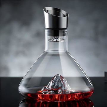 歐式勃艮第黑領結紅酒杯瀑布式醒酒器水晶高腳杯葡萄酒杯酒具禮盒