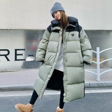 【巴黎精品】現貨+預購 真羽絨90%鴨絨羽絨外套羽絨衣夾克-保暖廓形顯瘦長款羽絨服女外套2色a1ii32