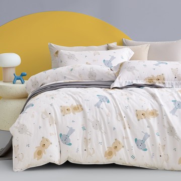 涼感冰纖絲 / 四件式兩用被床包組 / 快樂狗狗