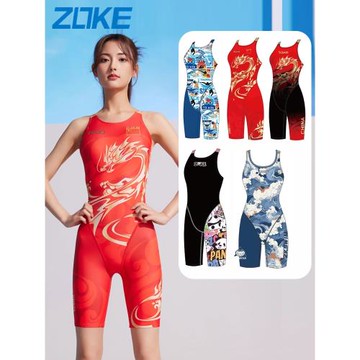 【2025專柜新款】洲克女士成人專業比賽冬泳培訓泳衣五分速干泳衣