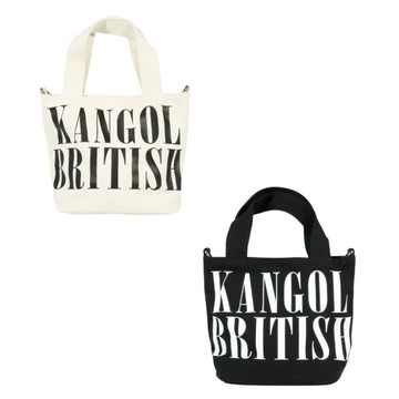 KANGOL 側背包 米白 / 黑 字母LOGO 手提包 水桶包 包包 65551709-