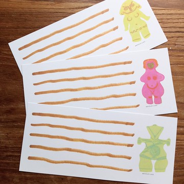 有點劃算的便條紙組 繩紋陶器 粉紅、黃、黃綠 各五張，共十五張組